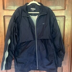 MENS Vintage Nike Vented Windbreaker Track Jacket  XL Outdoor Navy EUC